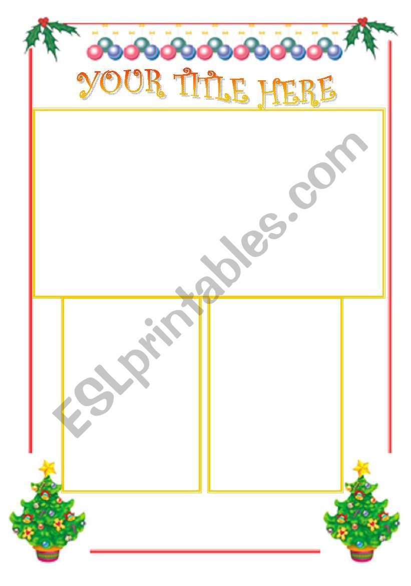 Christmas template (editable) worksheet