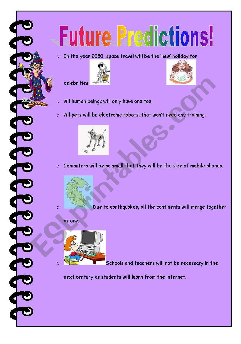 What does our future hold? worksheet