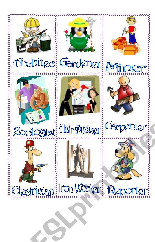 Professions Part 2 worksheet