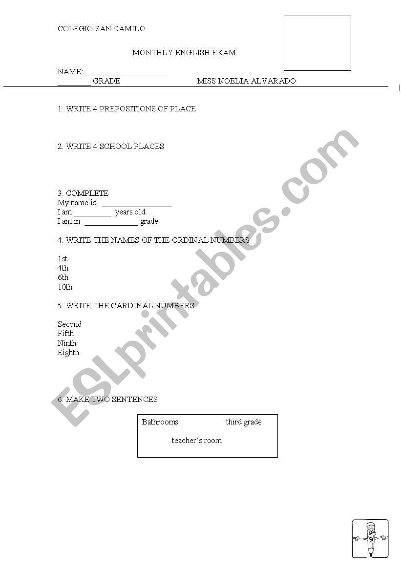 prepositions worksheet