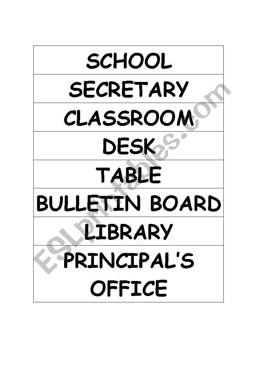 SCHOOL worksheet
