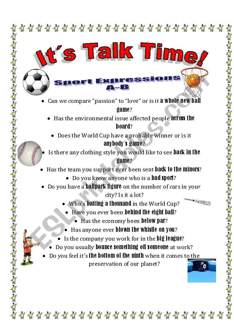 Talk Time #6 - Sport Expressions A-B