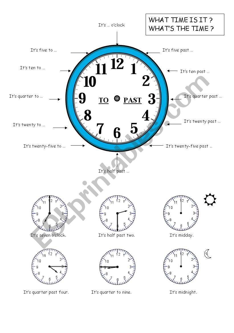 teaching time worksheet