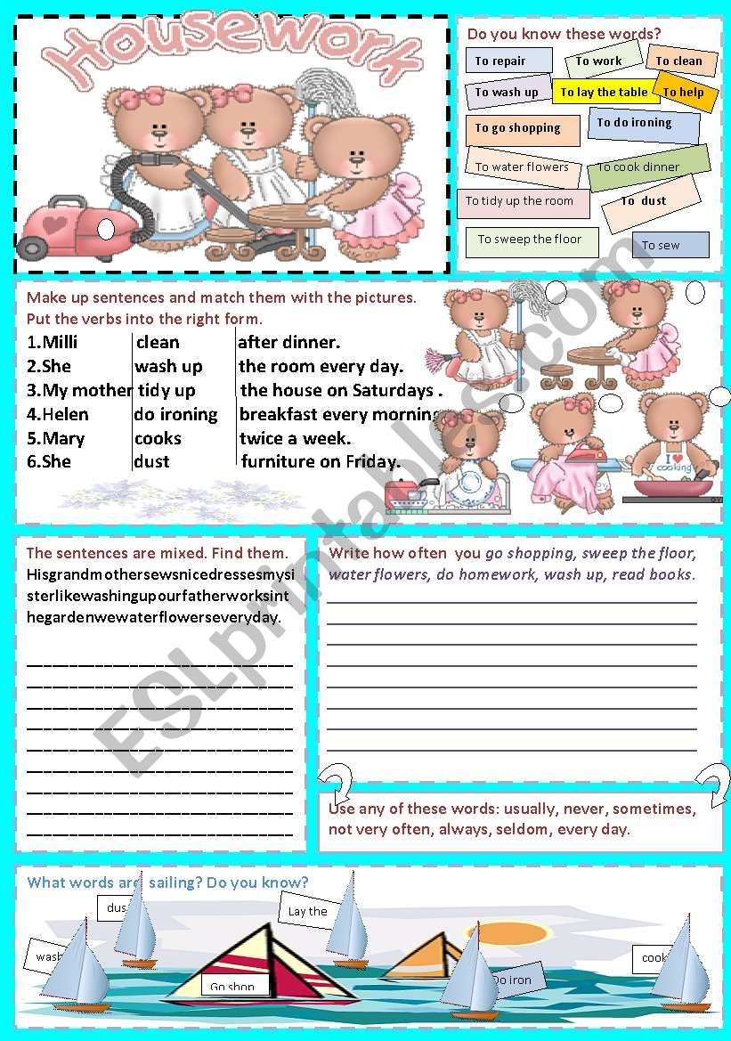 Housework worksheet