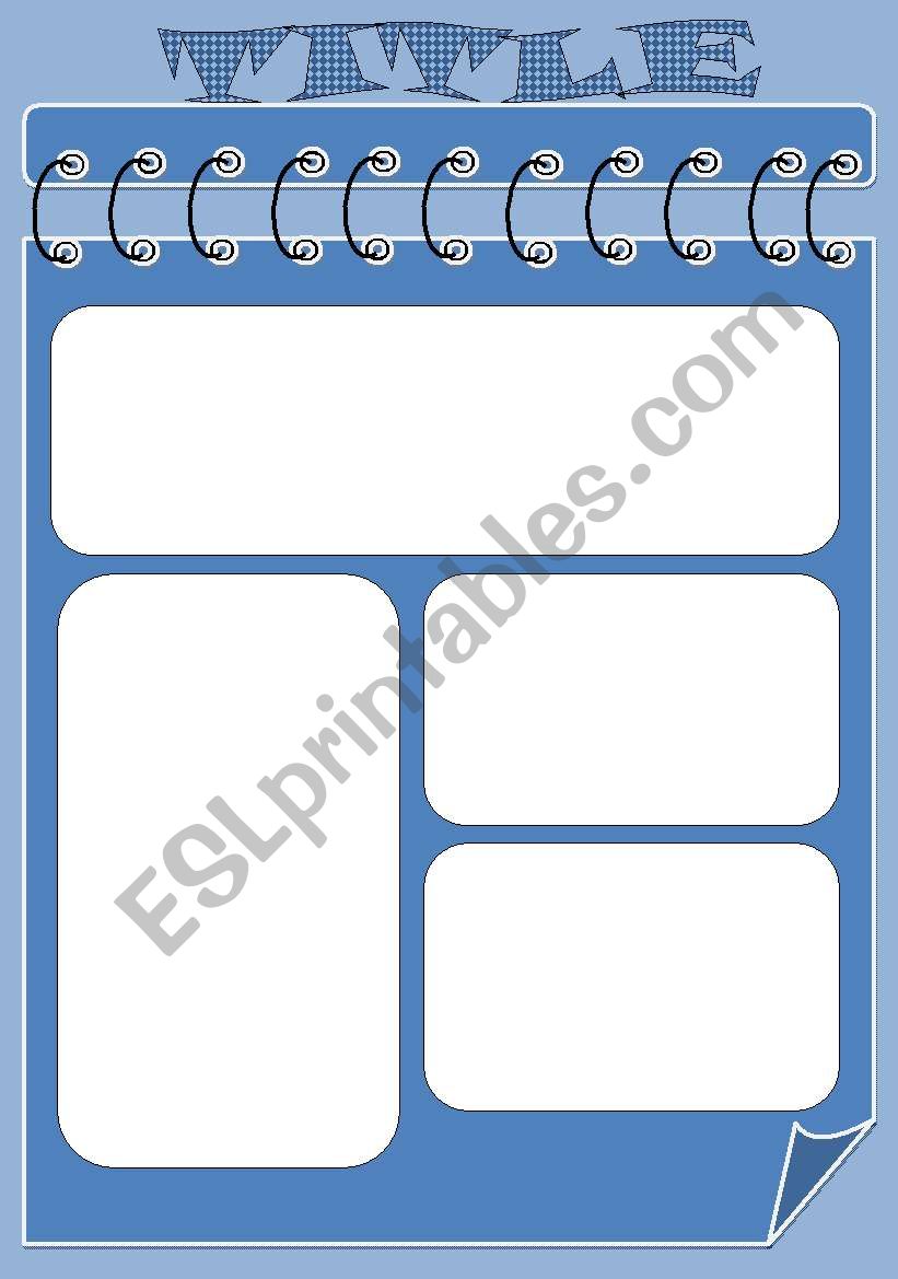 template blue worksheet