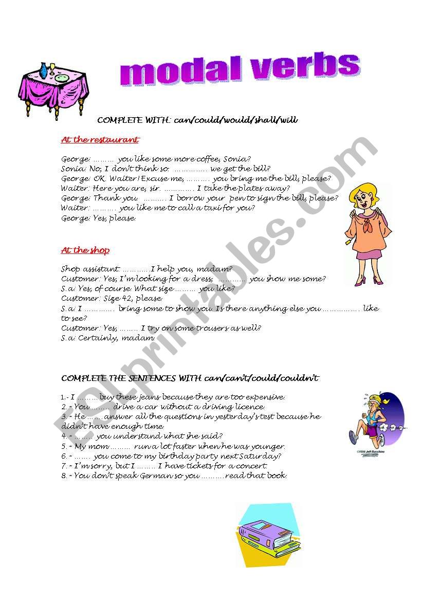 MODAL VERBS worksheet