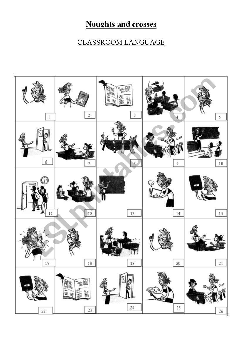 noughts and crosses classroom language