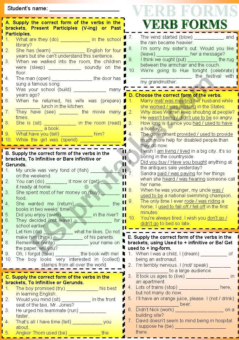 verb-forms-esl-worksheet-by-luckynumber2010