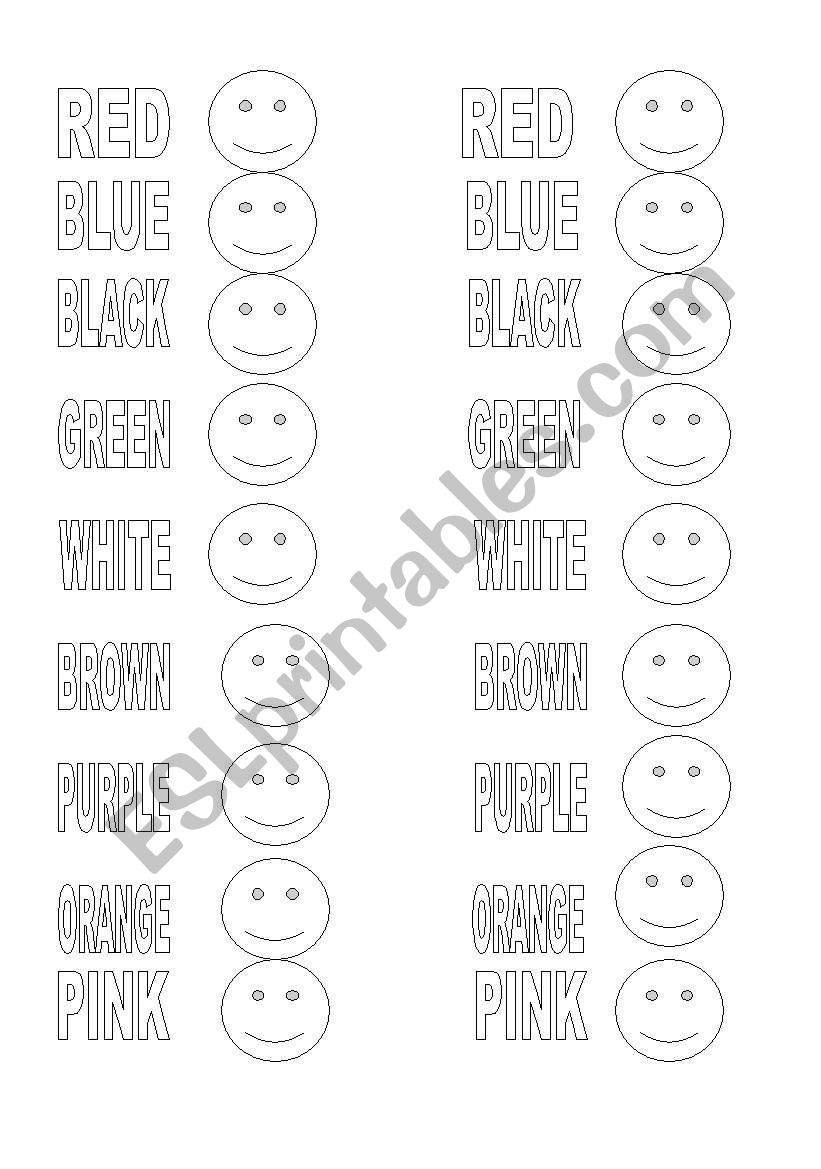 paint the faces  worksheet