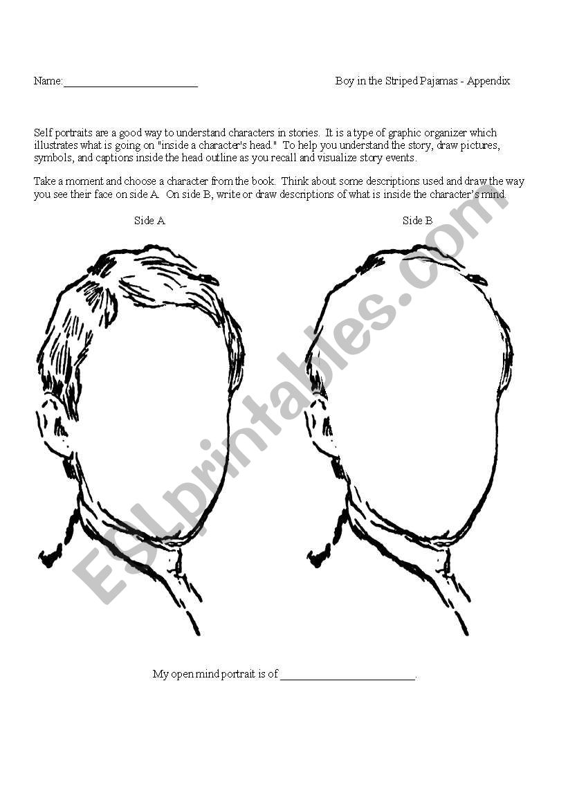 Open mind portraits worksheet