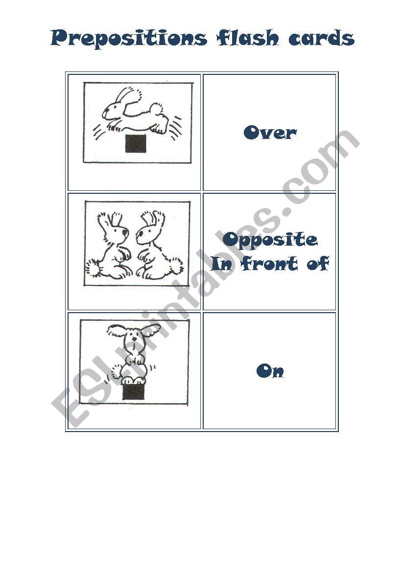 Preposiitions of place worksheet