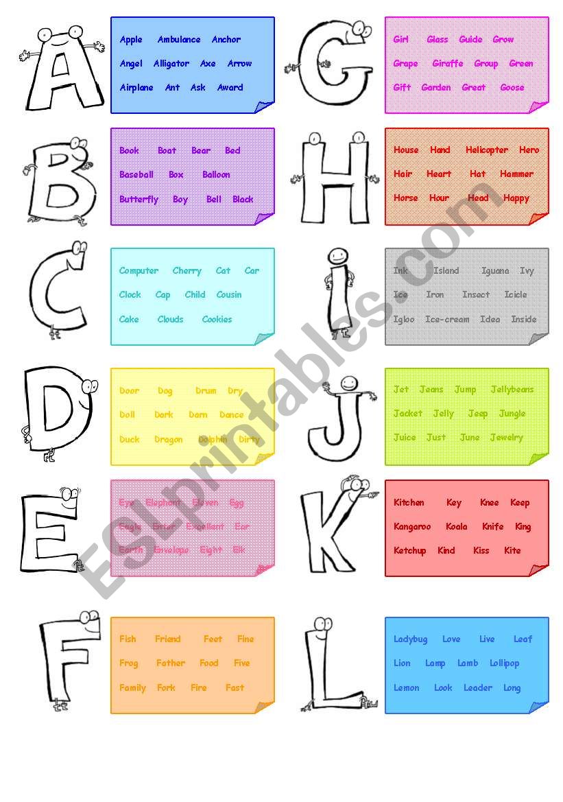 Alphabet worksheet