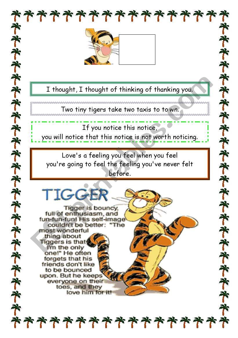 practice fluency by tongue twisters