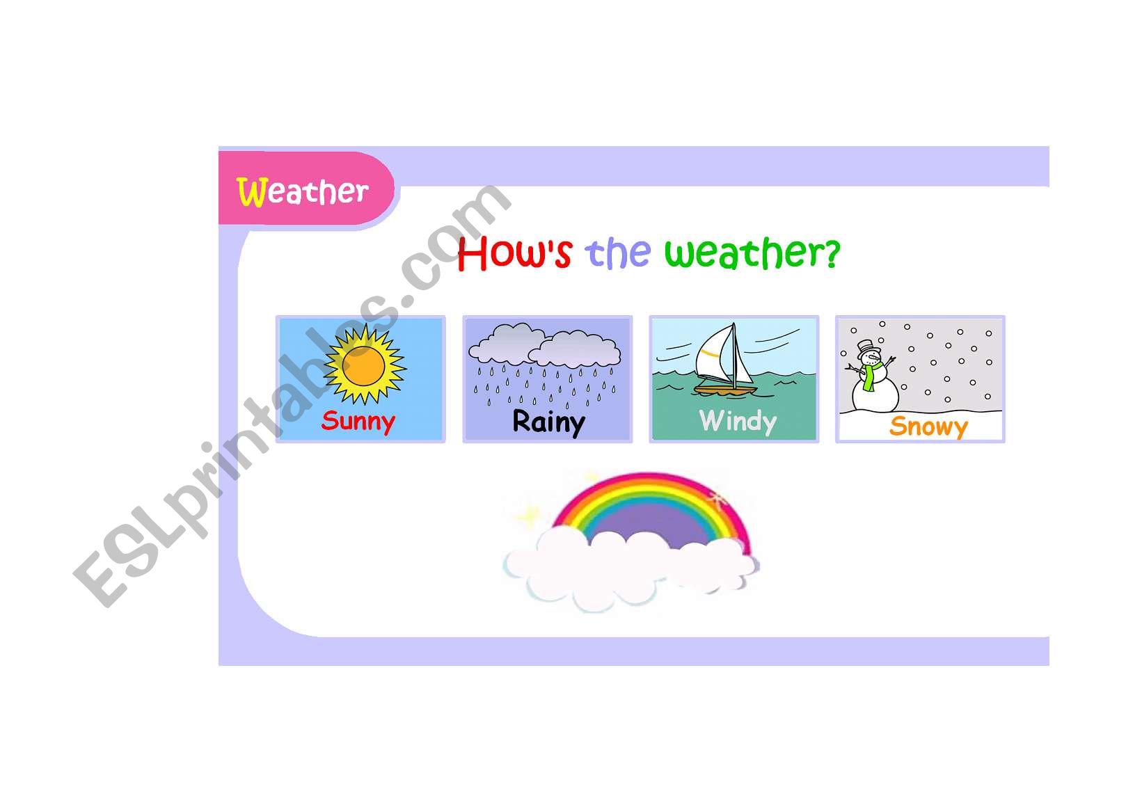 How is the weather? worksheet