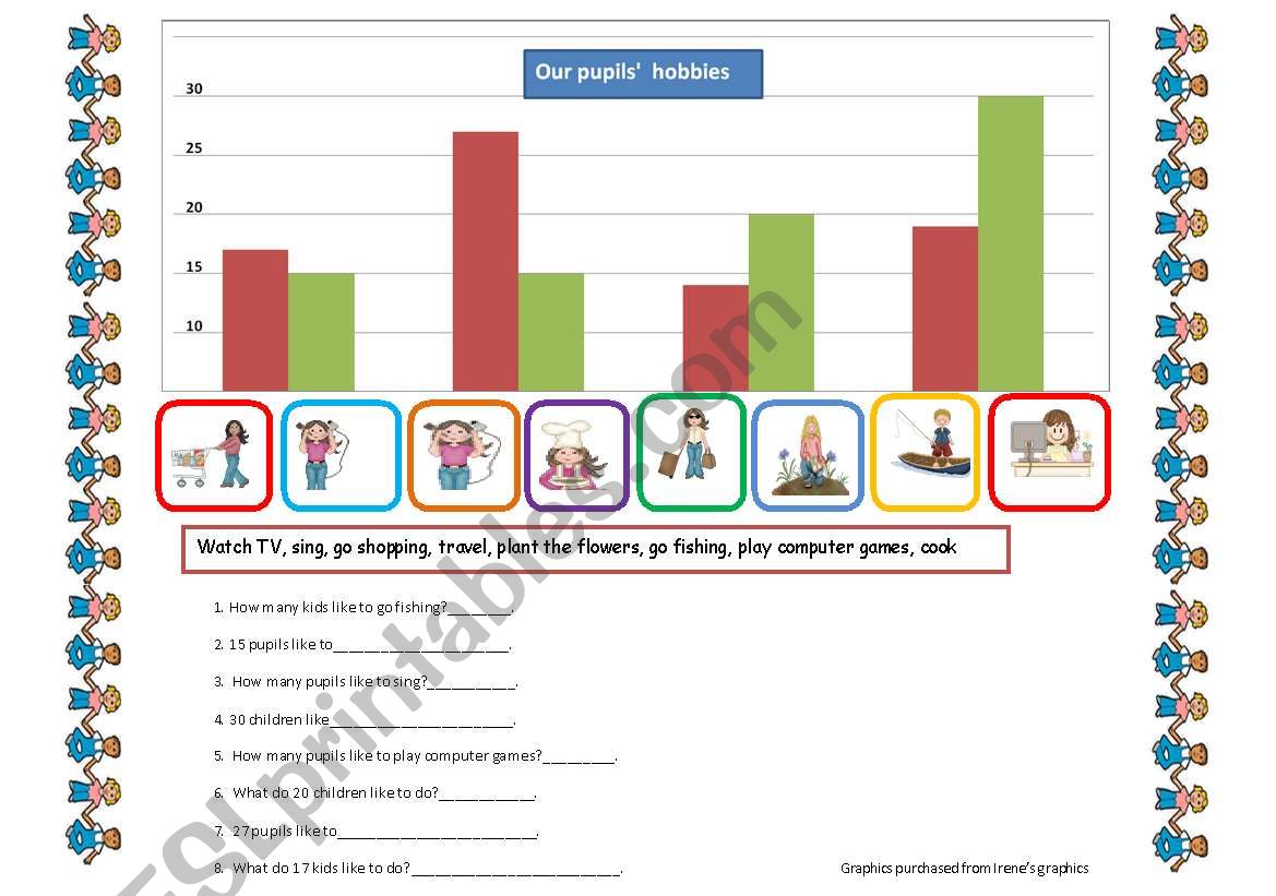 Our Hobbies-diagram worksheet