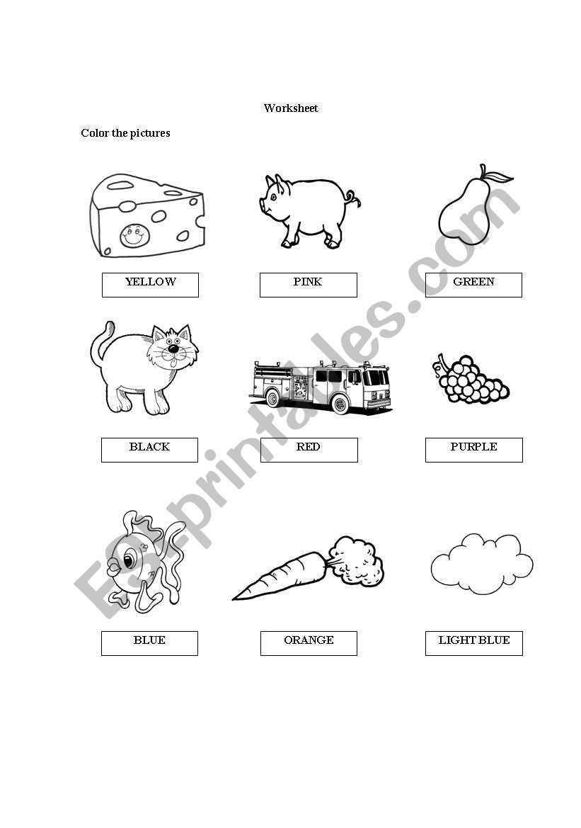 color and family worksheet