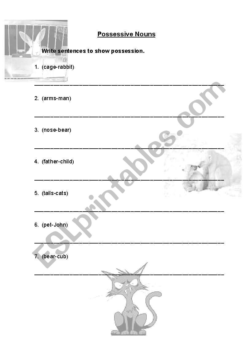 Possessive Nouns worksheet