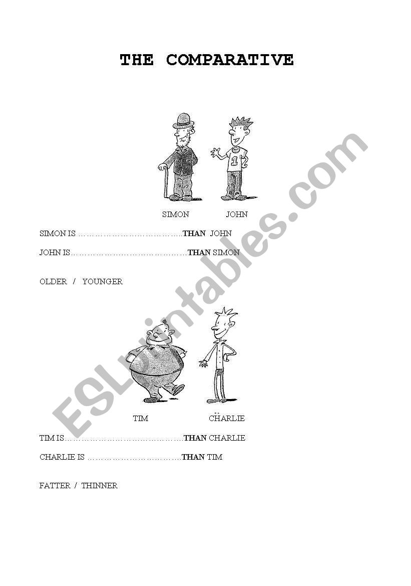 the comparative worksheet