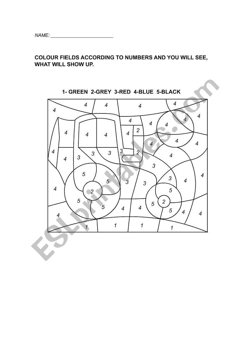 colouring worksheet