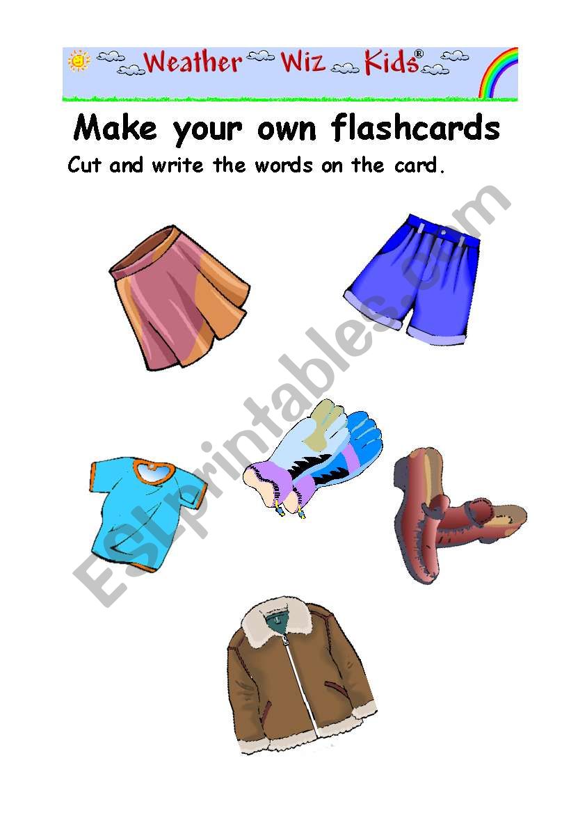 clothes  worksheet