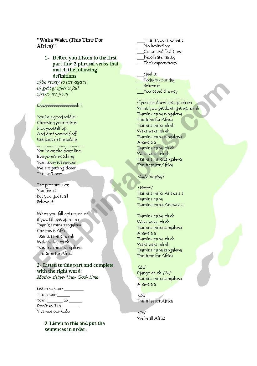 2010 world cup Official song by Shakira