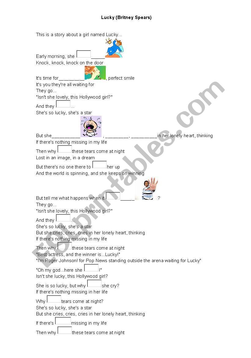 Song: Luck (Britney Spears) worksheet