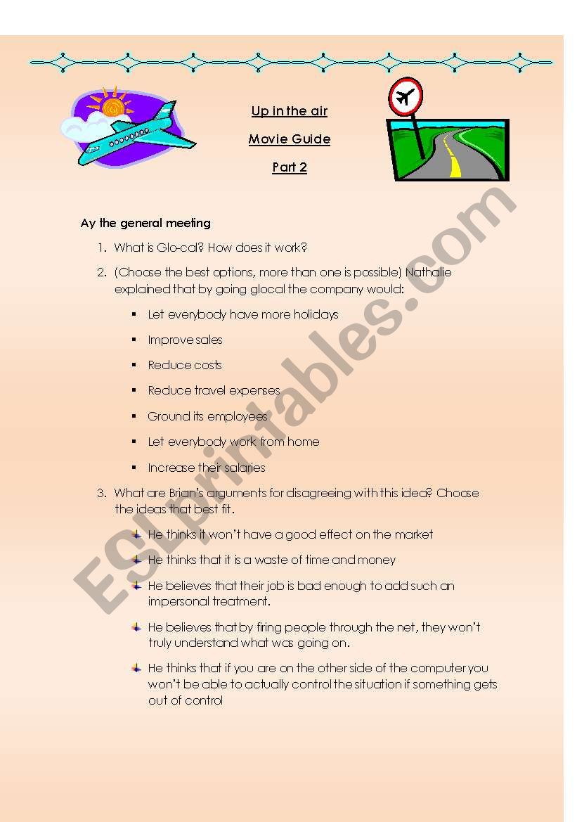 Up in the air Movie guide part 2