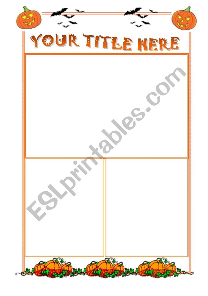 Halloween template (editable) worksheet