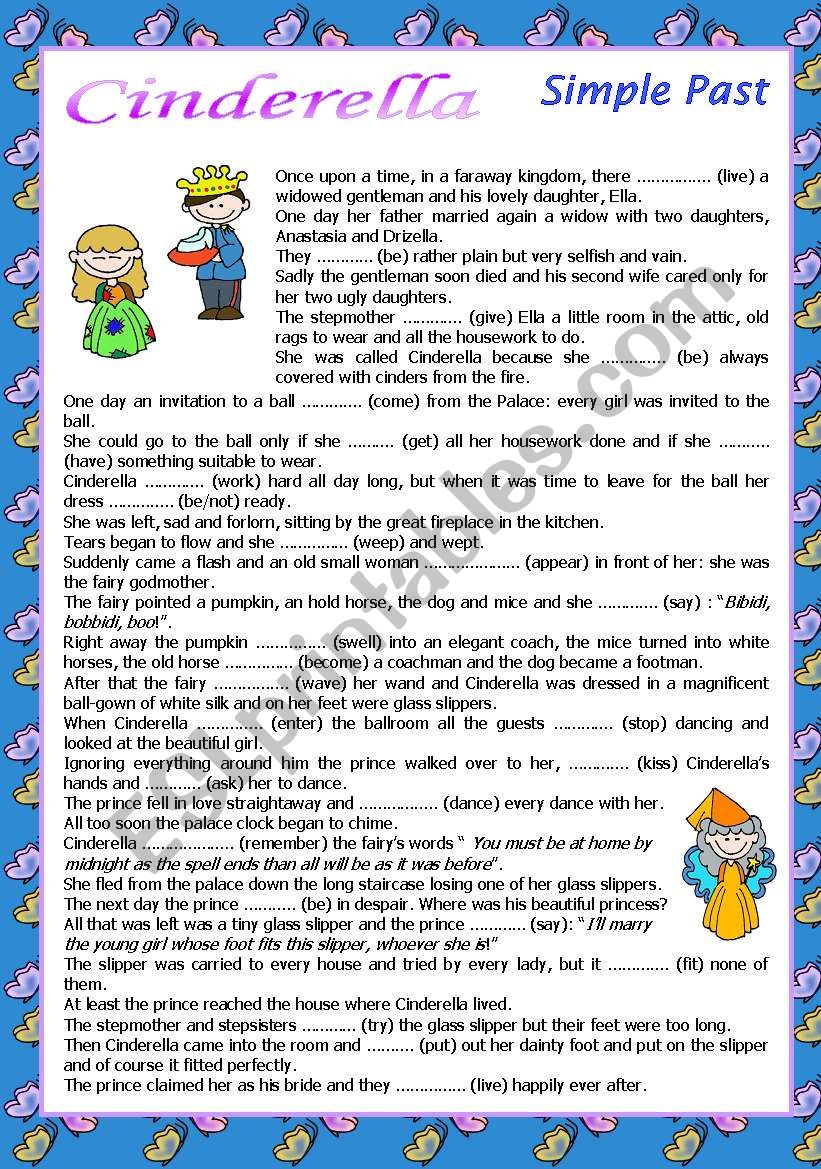 Cinderella worksheet