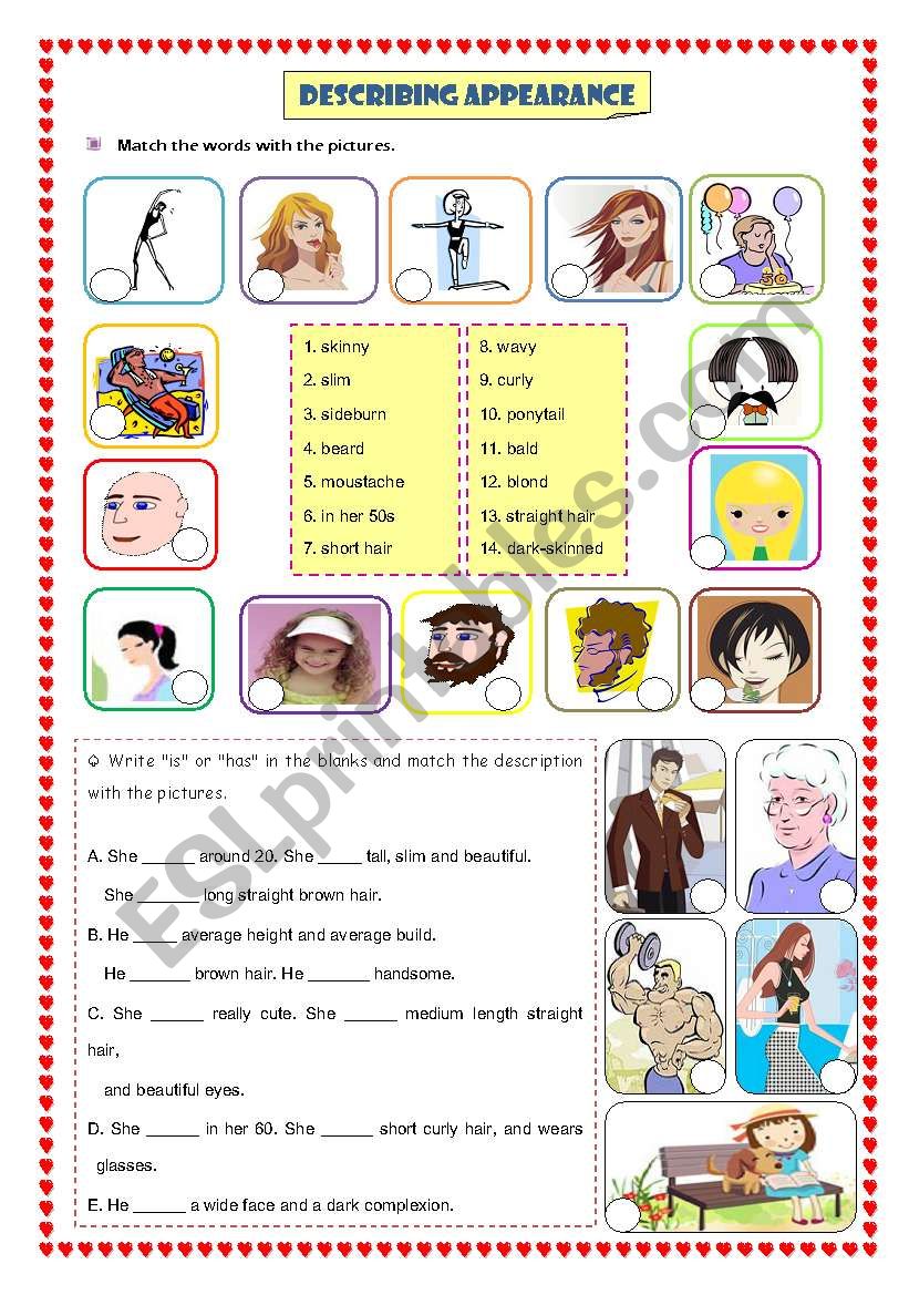 describing-appearance-esl-worksheet-by-limetree22