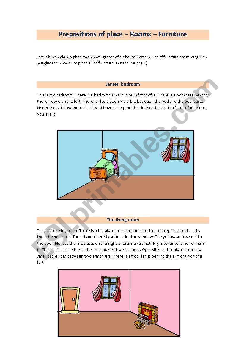 Prepositions of place-Furniture