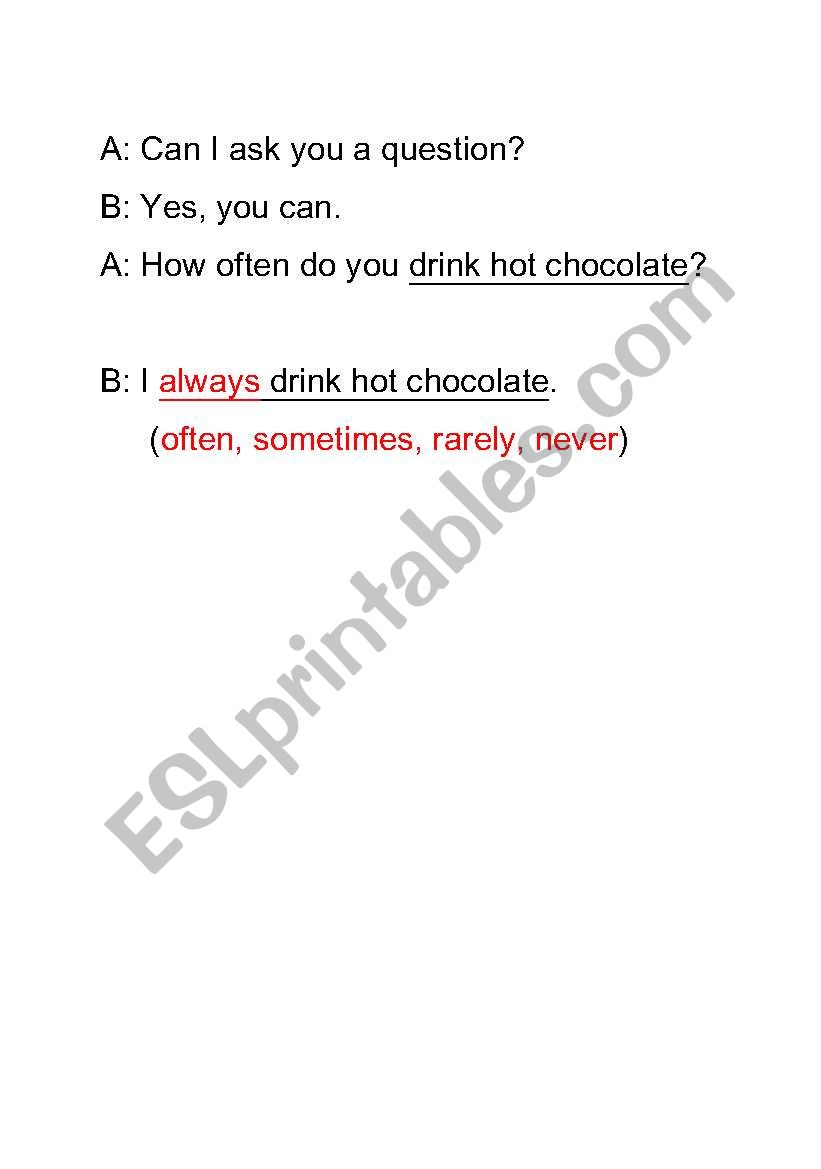 How often do you... worksheet