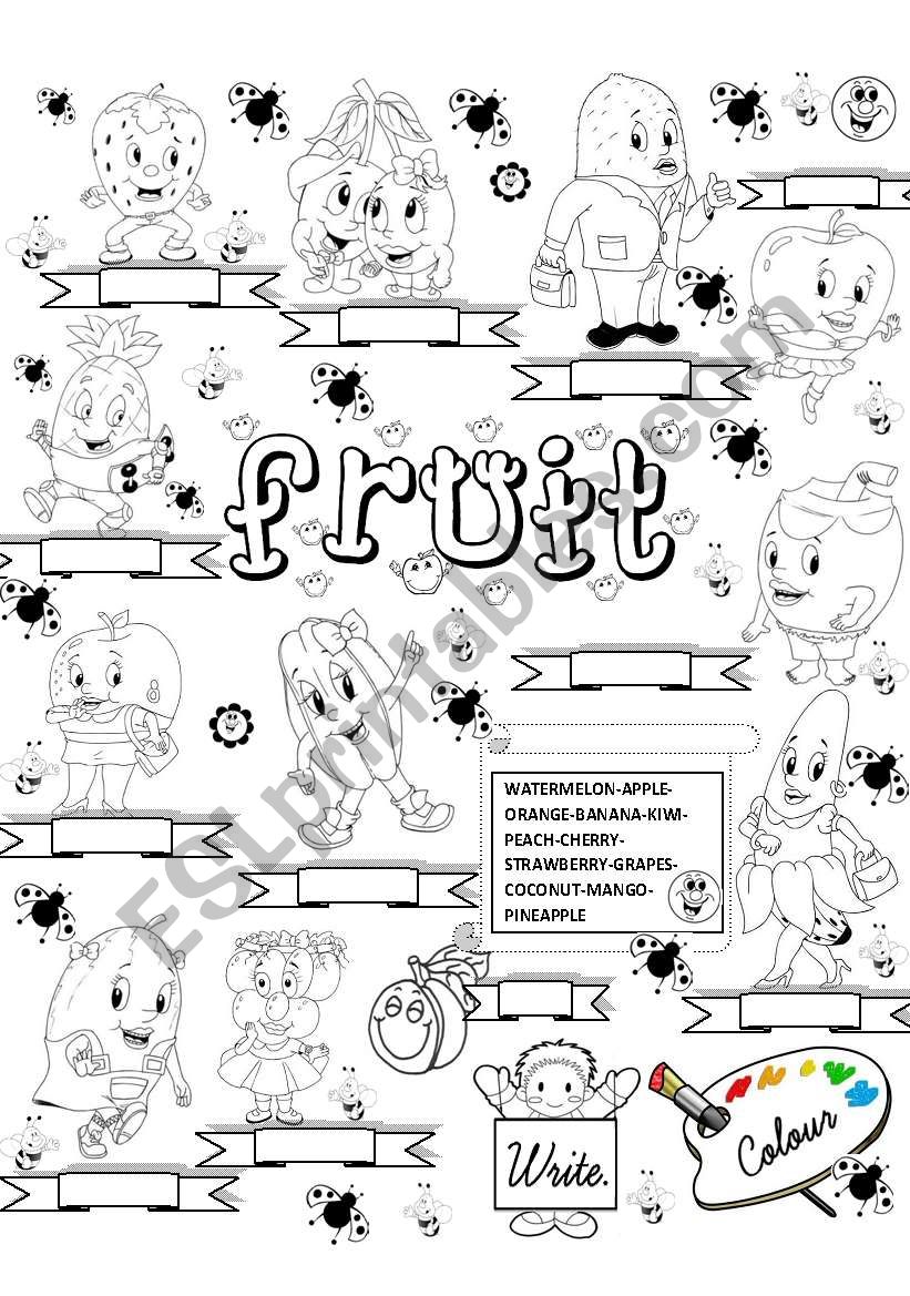 fruit worksheet