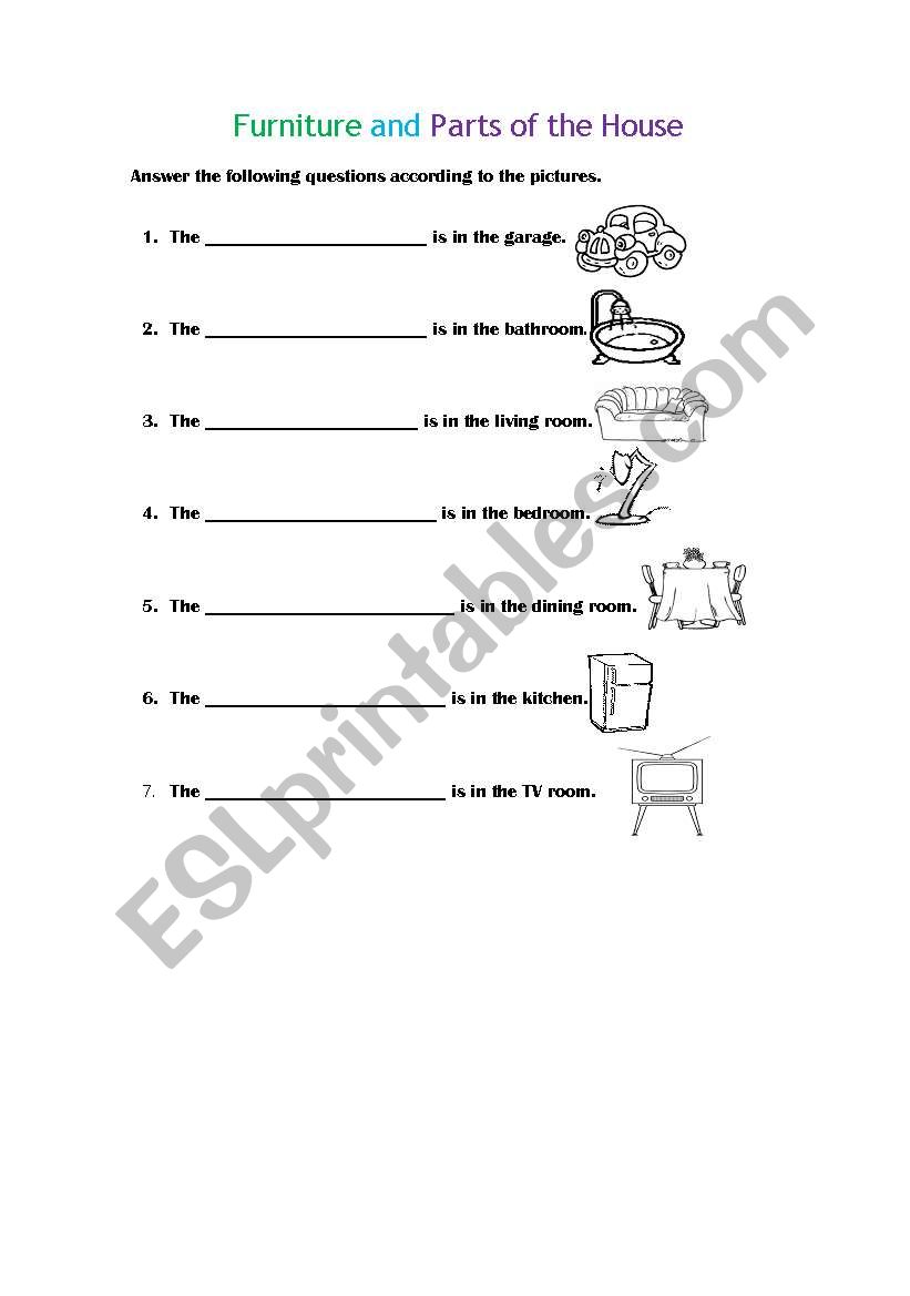 Furniture and Parts of the House