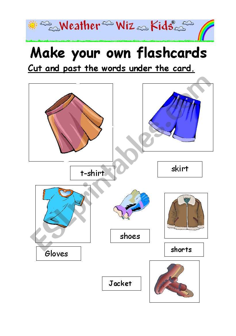 clothes worksheet