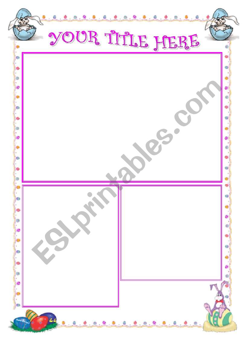 easter template (editable) worksheet