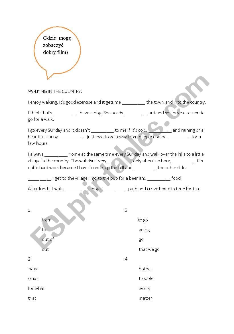 reading worksheet