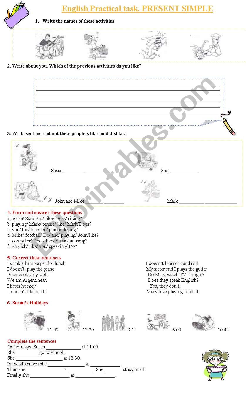 Present Simple worksheet