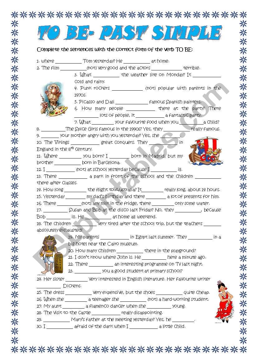 To Be- Past Simple worksheet