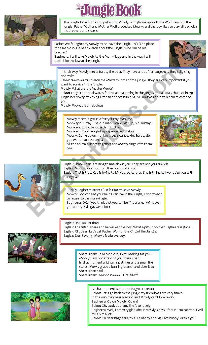 the jungle book worksheet