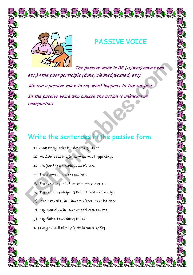 PASSIVE VOICE worksheet