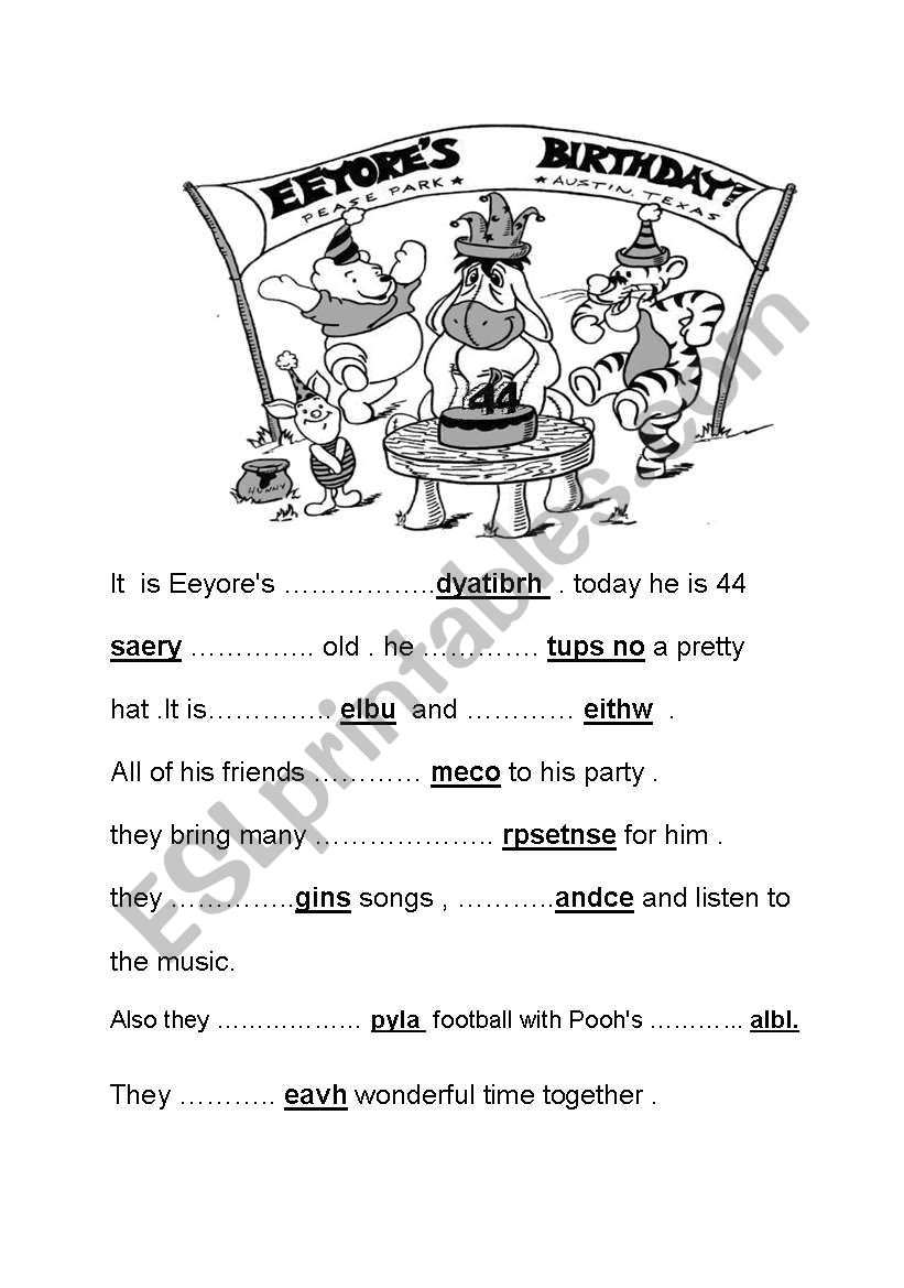 story worksheet