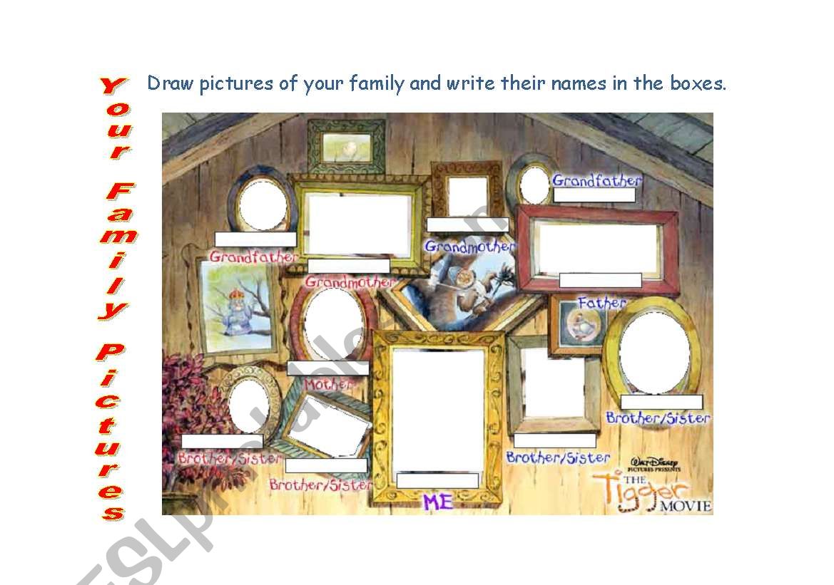 your family pictures worksheet