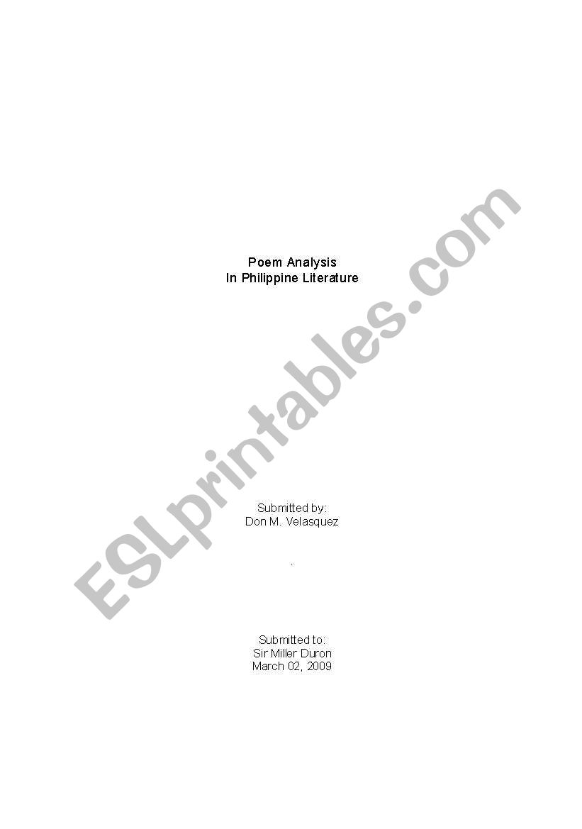 poem analysis worksheet