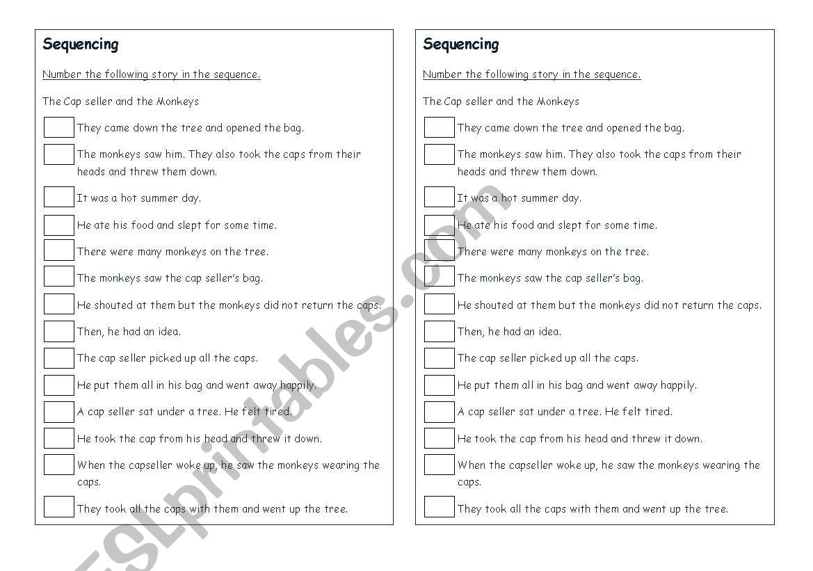 Sequencing worksheet