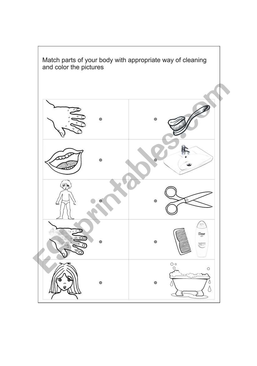 personal hygiene worksheet