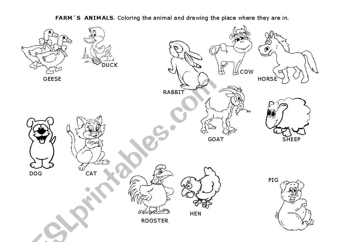 farm vocabulary worksheet