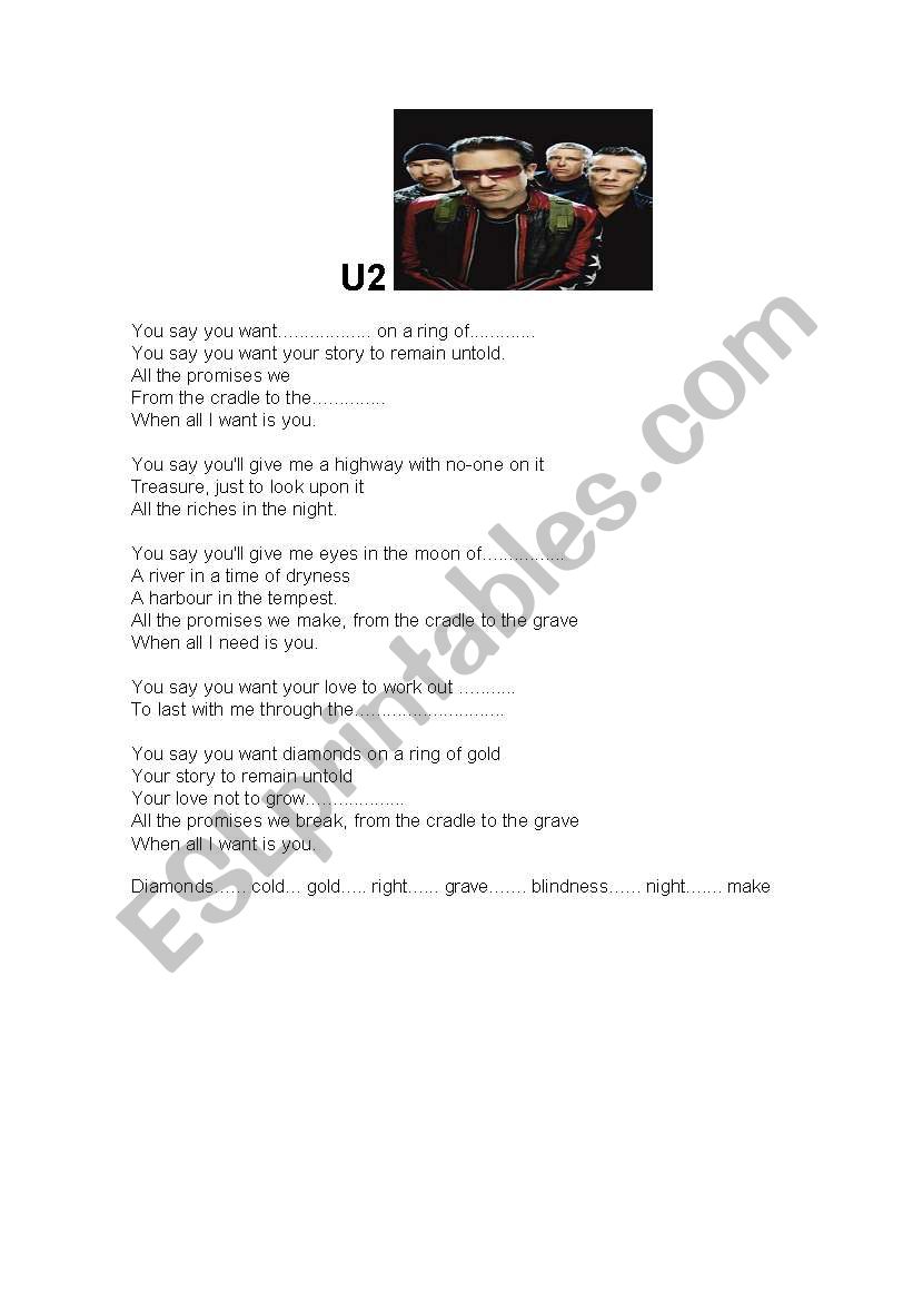 U2 worksheet