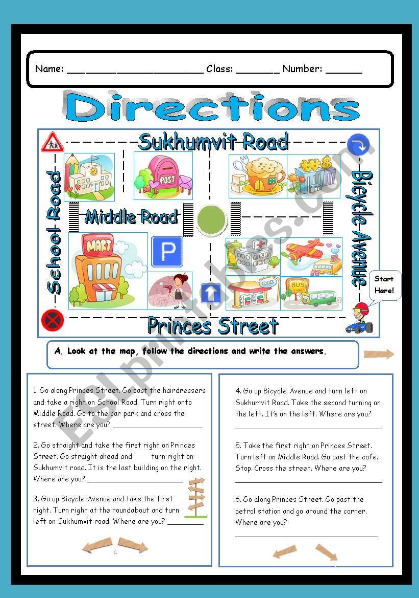 Directions (2 pages) worksheet