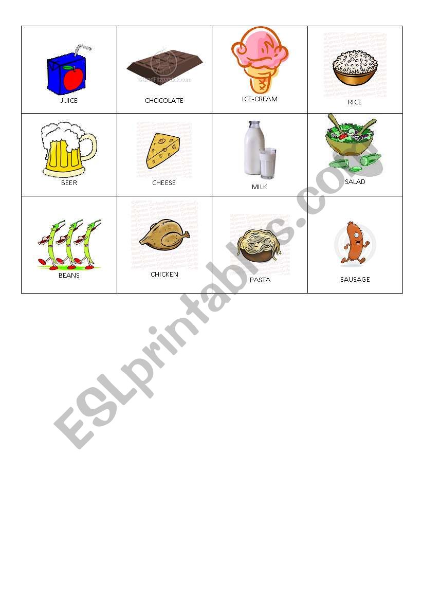 food part 1  worksheet